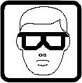163 j) Pictograma 10 Figura 70: óculos. Indica a necessidade do uso de óculos para evitar respingos de agrotóxicos nos olhos.