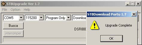 Se tudo tiver corrido na perfeição irá aparecer esta mensagem, que lhe indica que tudo está correcto e pronto a funcionar. A actualização do software foi feita com sucesso.