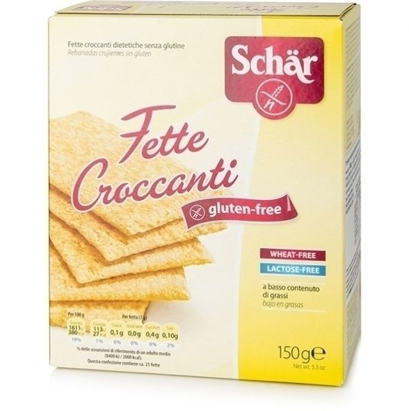 Gostou? Compre mais aqui: http://goo.gl/qmxnqz Fette Croccanti, Torradas Leves Schar Uma torrada crocante, sem glúten e sem lactose.