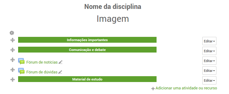 5.2. Configurando o tópico introdutório (tópico 0): Ministério da Educação Caso haja alguma duvida na disposição dos objetos deste tópico, consulte novamente a seção 4.3.1.