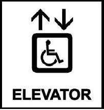 141 Patamar sem desníveis, degraus ou obstáculos. Vãos das portas com largura adequada a pessoas com mobilidade reduzida. Interior da cabina do elevador com espaço adequado a uma cadeira de rodas.