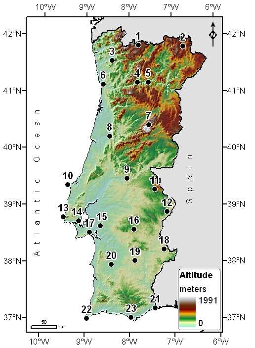 Temperatura do ar à superfície, Portugal (continente)