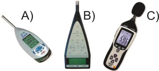 3.5.3 Equipamentos utilizados nas medições Os equipamentos utilizados para esta pesquisa foram: Figura 11 Medidores de Nível de Pressão Sonora utilizados na pesquisa.