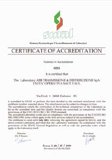 1. Descrição Sistema de Qualidade Em conformidade com as Normas UNI 9001, certificado por entidade independente.