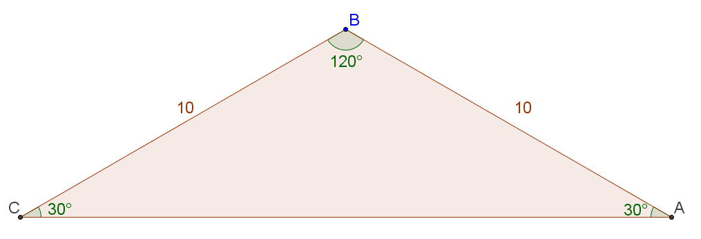 ) Pelo enunciado, se o ângulo A vale x, então o ângulo B vale x. Assim, o ângulo C vale x x 5x x.