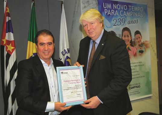 Novo Momento Campinas recebe certificado de cidade modelo da ONU É a 1ª do Brasil Campinas está certificada pela Organização das Nações Unidas (ONU) como cidade modelo de boas práticas na construção