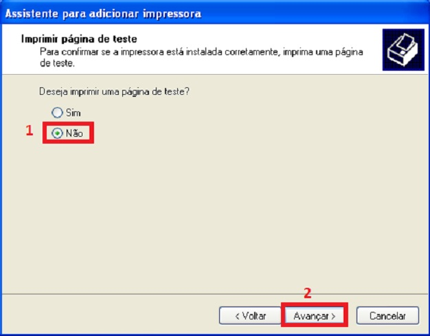 Será apresentado uma tela de conclusão do assistente, apresentando os dados que informamos.