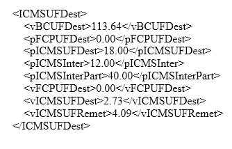 Opções da Operação Cálculo da partilha com ICMS embutido na base Conforme o entendimento de alguns contadores, foi disponibilizada uma opção para o cálculo da base considerando o valor do ICMS.