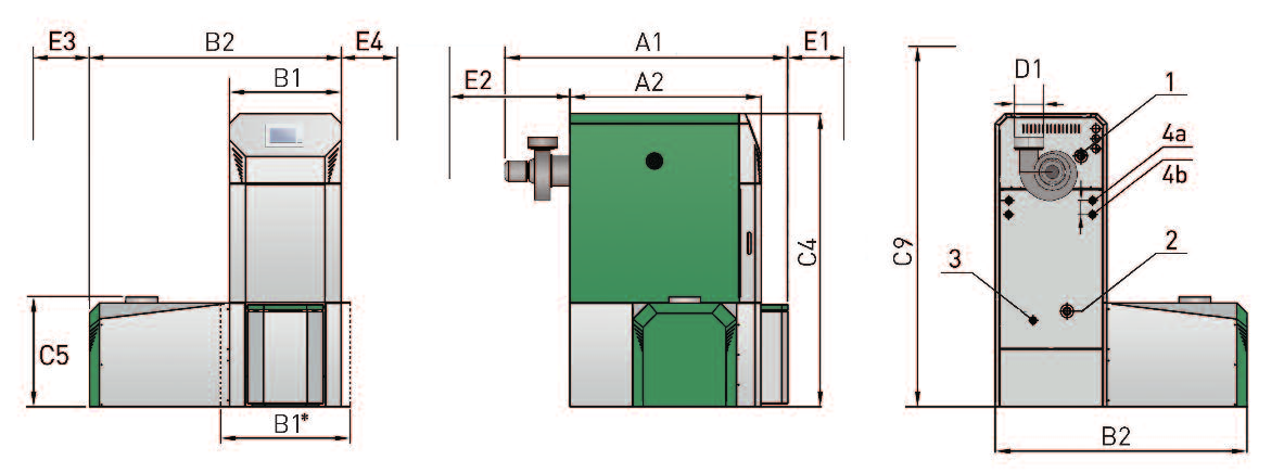 Dimensões e dados técnicos firematic 20-60 firematic 20/35 firematic 45 firematic 60 1405 (135 ) 1372 (90 ) 1238 (45 ) 1082 (0 ) 1510 (135 ) 1475 (90 ) 1340 (45 ) 1180 (0 ) 1535 (135 ) 1515 (90 )