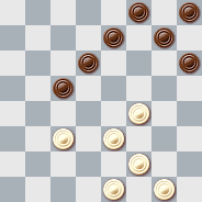 Diagrama 6 A despeito da vantagem material. Há condições de equilíbrio, mais tanto as brancas como as pretas devem jogar com cuidado. Por exemplo: A-16...e7-f6 17.f2-g3! Não pode 17.c3-d4?