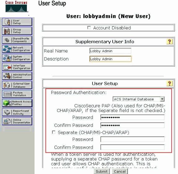 5. 6. Enrole para baixo os atributos de raio de IETF que ajustam-se e verifique a caixa de verificação do atributo de tipo de serviço.