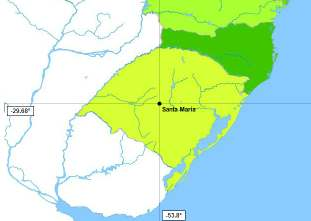 18 O Rio Grande do Sul foi classificado pelo clima subtropical, caracterizado por médias de temperaturas abaixo de 20 C e amplitude anual variável entre 9 C e 13 C, com invernos rigorosos e chuvas