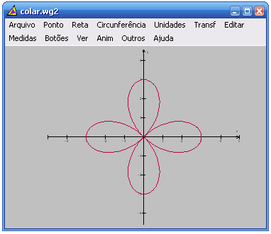 Oficina Wingeom 27 2.4.4 Colar Este item permite colar (inserir) imagens de outros programas. Basta selecionar esta opção e clicar com o botão direito no local onde se quer colocar a figura.