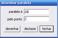 Oficina Wingeom 8 Observações: 1) Para verificarmos quais são as coordenadas de um ponto qualquer anteriormente construído, basta clicar duas vezes com o botão direito do mouse exatamente sobre o