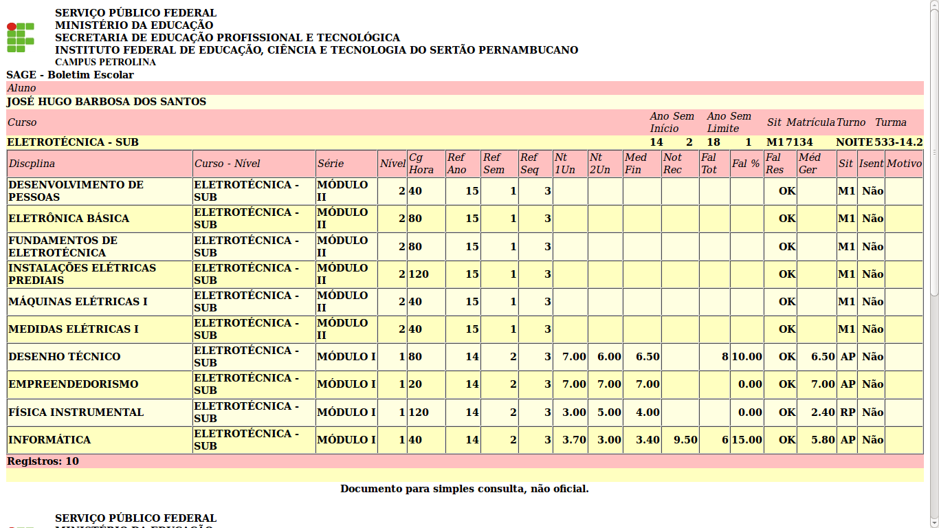 6.2. Favor escolher a opção Boletim Escolar ou Comprovante de Matrícula, em concluir.