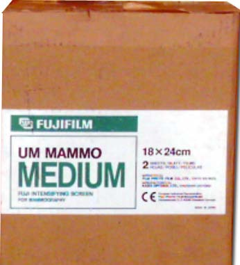Modelos Indicação Medidas Foto SCREENS UM- MAMMO FINE SCREENS UM- MAMMO MEDIUM As telas intensificadoras UM Mammo da Fuji são emissoras de verde e projetadas para alto
