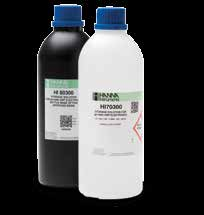 HI70636L Solução de limpeza para manchas de vinho 500 ml HI70640L Solução de limpeza para depósitos de leite 500 ml HI70641L Solução de limpeza e desinfecção para resíduos de lacticínios 500 ml