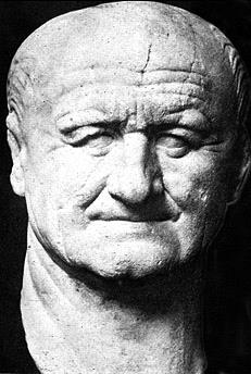 Figura 1 Imperador Vespasiano (c. 70 d.c.). Busto em tamanho maior que o natural. Museu Nacional de Nápoles.