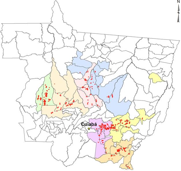 C O M P O S I Ç Ã O D O S O L O DISTRIBUIÇÃO DAS CLASSES DE FREQUÊNCIA DE MOS EM ÁREAS DE CULTIVO DO ALGODOEIRO NO ESTADO DE MATO GROSSO (1.