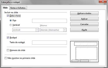 6 INSERINDO CABEÇALHO E RODAPÉ NOS SLIDES Cabeçalhos e rodapés são importantes para definirmos uma identificação útil para os slides