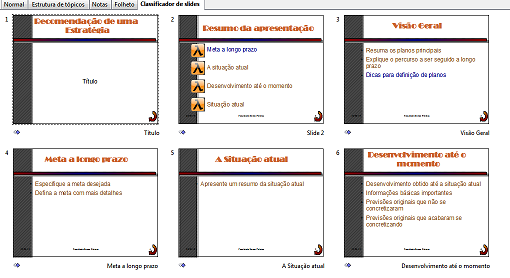 3) Após, clique no botão aplicar a todos para poder aplicar a configuração em todos os slides da apresentação e visualizar o resultado: 4) Se precisarmos de alguma alteração no formato e posição do