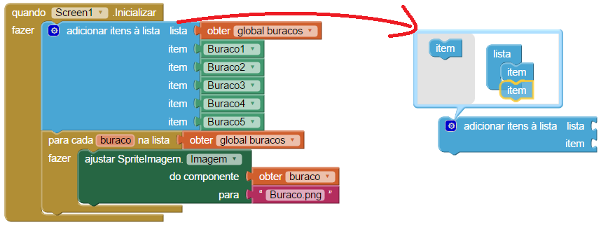 Encaixa os blocos e edita os campos de acordo com a imagem seguinte. 3.