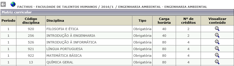 2ª via de boleto Clicar no ícone de impressora ( ) para gerar a 2ª via do boleto de mensalidade.