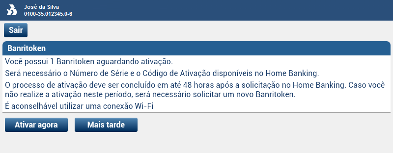 M-Banking no seu dispositivo