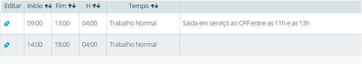 Sempre que ocorra uma saída para prestação de serviço externo o trabalhador deve registar no sistema a saída.