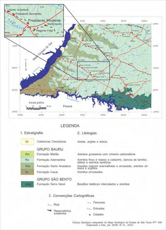 60 d água. Possuem baixa representatividade no Oeste Paulista e estão localizadas nas proximidades do rio Paraná. Figura 29.