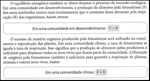 muito pouco os tipos de sucessões ecológicas e suas etapas, desvalorizando a aplicabilidades de suas fórmulas. (Figura 1). Figura 1 Sucessão Ecológica: Equilíbrio energético.