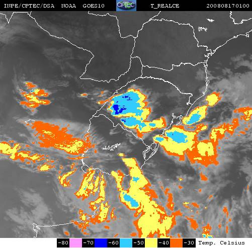 d)17/08/2008 07:00z Na Figura 3 a) e b) há uma frente fria entre o