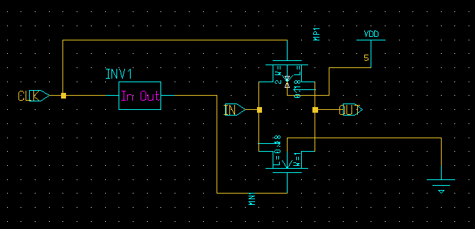 As chaves de passagem são compostas de dois transistores N e P em paralelo.