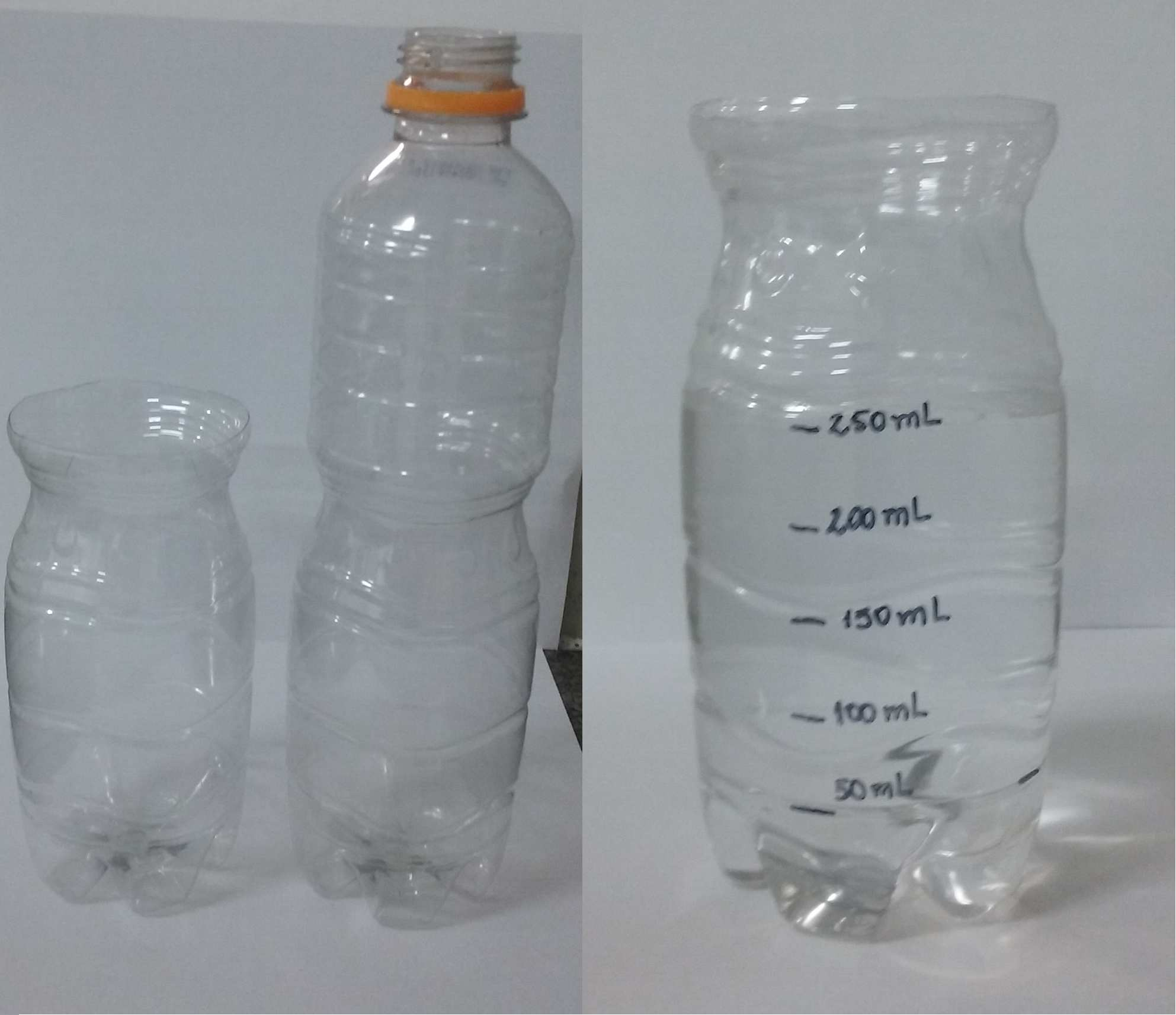 5. DESENVOLVIMENTO Calibrou-se uma garrafa para substituir o balão volumétrico, para um volume de 500 ml pelo método de pesagem de um líquido conhecido, a água destilada termicamente