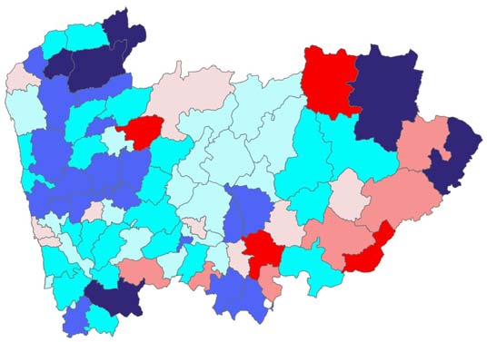 Contributos concelhios para a variação homóloga do Desemprego Registado (IEFP) na Região do Norte no 2º trimestre de 2014 Desemprego Registado (IEFP) Variação homóloga no 2º trimestre de 2014