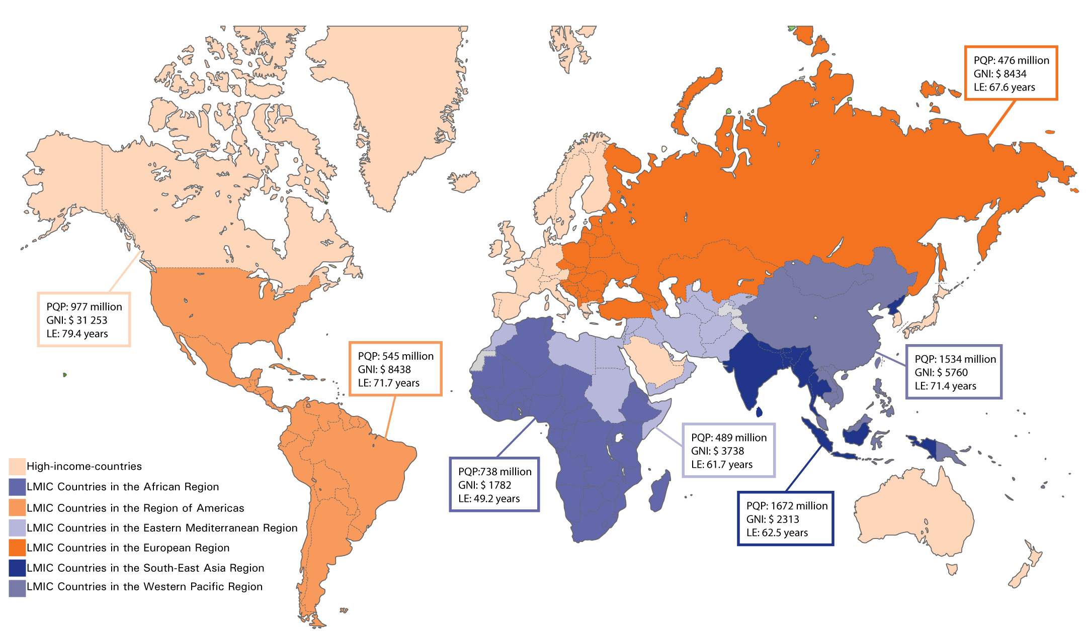 Licenciatura em Ciências USP/Univesp Módulo 5 Figura 1.9: Agrupamento dos países/regiões OMS por renda (OMS 2009).