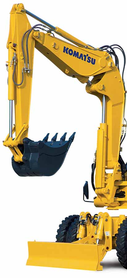 PW98MR-6 M IDI-ESCAVADORA NUM RELANCE Tradição e inovação A nova mídi escavadora PW98MR-6 compacta é o resultado do conhecimento e tecnologia que a Komatsu desenvolveu a partir da experiência