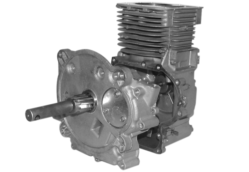 3. Fixe o mancal como mostrado, Fig. 10, Modelos das séries 110400, 110600, 111400, 111600, 113400, 120400, 120600, 121400, 121600, 122600,, 123600 cilindro ou tampa do cárter.