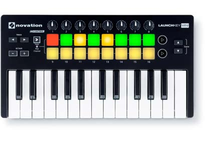 0 Kensington Security Lock: (trava não inclusa) LAUNCHKEY MINI MK2 25, 49 ou 61 teclas sensíveis a pressão teclado Synth-Style 16 pads RGB sensíveis a pressão 8 knobs 9 sliders 6 controles transport