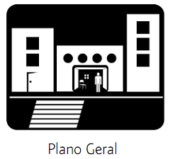 Plano Geral (PG) Plano Geral (PG): mostra a personagem inserida numa ampla paisagem ou num grande