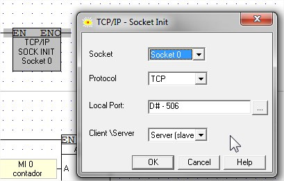 Figura 7 Definimos um Socket podemos definir de 0 a 3 sockets. O Protocol selecionar TCP.