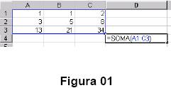 Com relação ao resultado das operações descritas acima e suas respectivas imagens, é correto afirmar que na Figura 02 a célula equivalente à célula D4 deveria estar preenchida com a) o texto