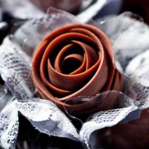 tradicional. Rosa de chocolate: impossível não achar esse doce lindo.