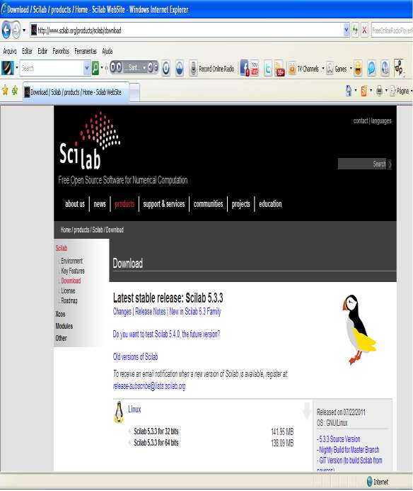 1. Como instalar o Scilab Para baixar o