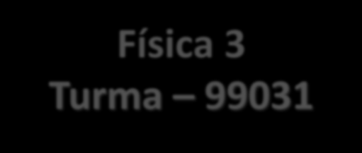 Física 3 Turma 99031