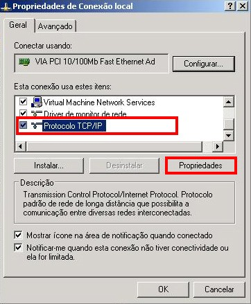 3- Localize Protocolo TCP/IP clique