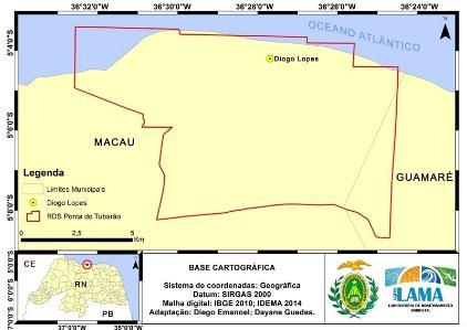 Figura 01. Mapa de localização do município de Macau-RN. Fonte: Elaboração dos autores (20