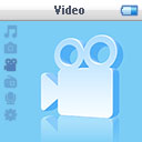 4.3.3 Reprodução de vídeo Pode reproduzir clips de vídeo armazenados no leitor. 1 1 A partir do menu principal, seleccione para aceder ao modo Vídeo.