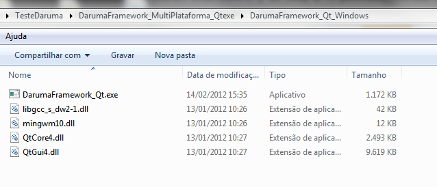 Acessamos a pasta \DarumaFramework_MultiPlataforma_Qtexe\DarumaFramework_Qt_Windows.