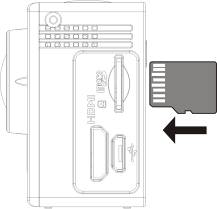 2. Utilize o cartão de armazenamento 1. Empurre o cartão do TF dentro do slot até que ele está no lugar, conforme a instrução na côncava gravadas palavras do slot do cartão de armazenamento. 2.